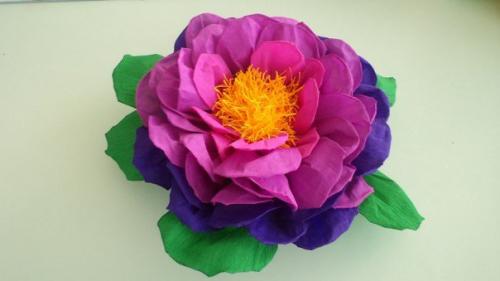 Шапочка - цветок из бумаги. 08