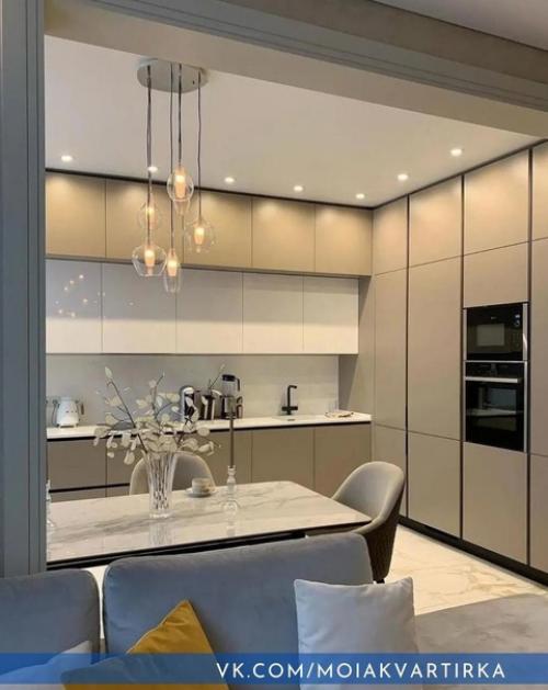 Красивая кухня - гостиная. 02