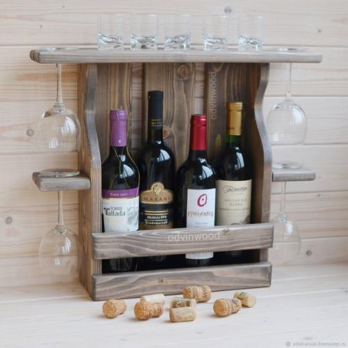 Вот такие полки для винных бутылок станут оригинальным украшением интерьера любой кухни или гостинной или крутым подарком на новоселье! 05