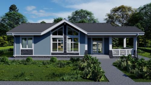 Проект индивидуального жилого дома в стиле шале. 06