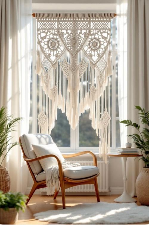 Макраме - это удивительное искусство создания красоты с помощью узлов! 01