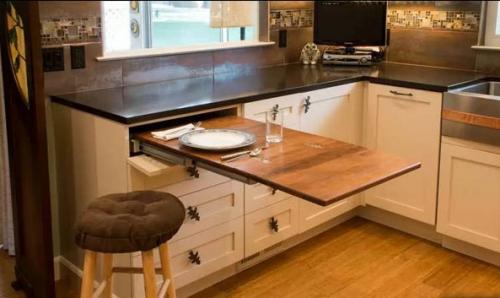 Дизайнерские идеи для маленькой кухни. 03