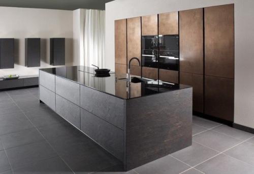 Шкафы без ручек - один из модных трендов в дизайне кухонь 2016 года. 02