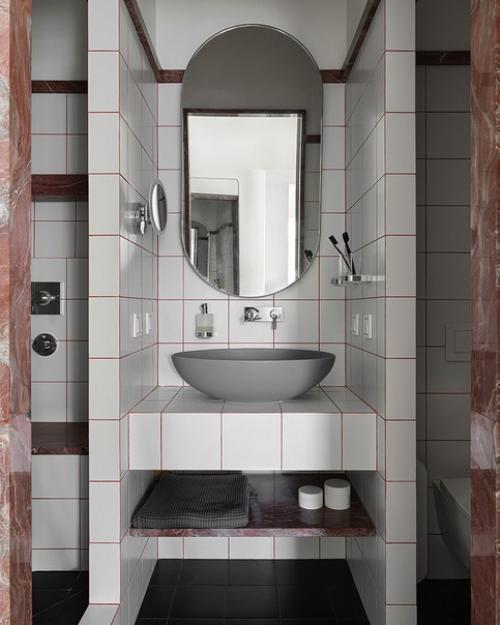 Реализованный интерьер гостевой квартиры в стиле минимализм, площадью 69 кв. 06