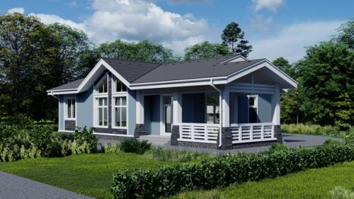 Проект индивидуального жилого дома в стиле шале. 08