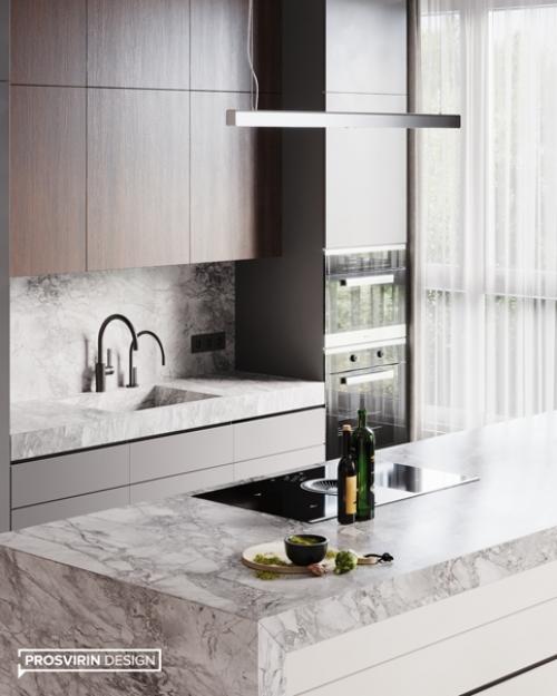 В ленте кухня - гостиная из проекта Jolly в Москве. 08