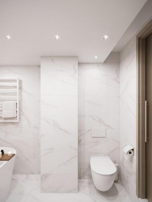 Ванную комнату создали, так же как и всю студию, в светлых, теплых, уютных оттенках. 02