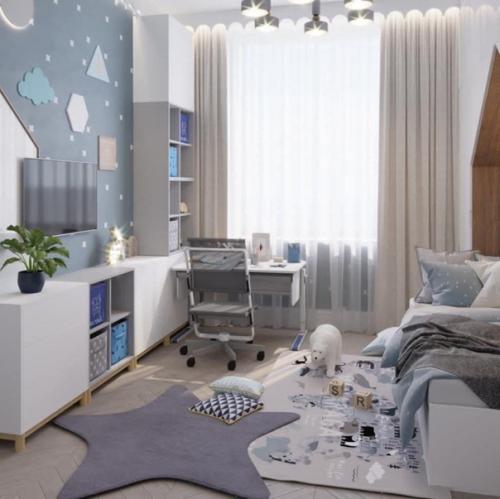 Дизайн детской.  В плане мебели соблюдается баланс между практичностью и удобством. 04