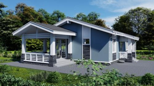 Проект индивидуального жилого дома в стиле шале. 04