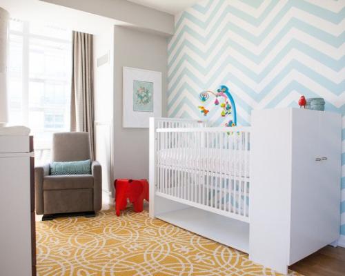 Узор шеврон:  Примеры использования узора в декоре интерьера. 04