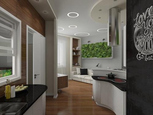 Дизайн - проект интерьера квартиры с нестандартной планировкой. 04