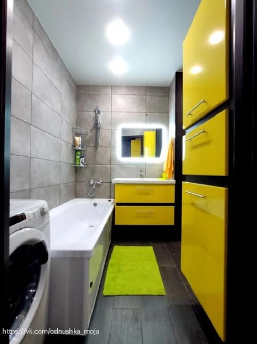 Однокомнатную квартиру в новостройке хозяева превратили в единое современное жилое пространство, разделенное на функциональные зоны. 09