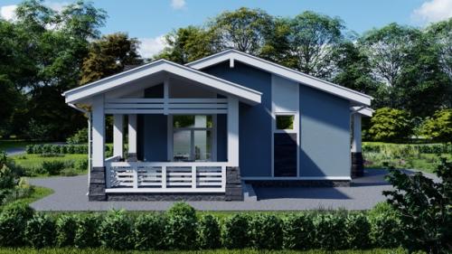 Проект индивидуального жилого дома в стиле шале. 07