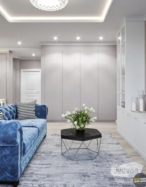 Интерьер просторной гостиной. 07