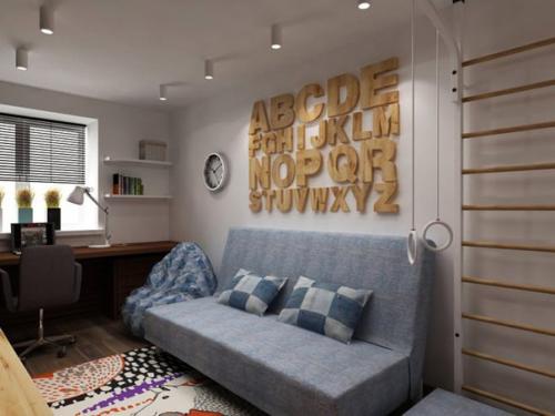 Интерьер двухкомнатной квартиры 40 кв. 08