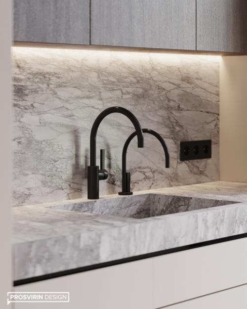 В ленте кухня - гостиная из проекта Jolly в Москве. 09