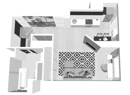 Пример бюджетного ремонта + дизайна квартиры - студии для студента кто сказал, что дизайнеру обращаются только с 100 кв метрами? 05