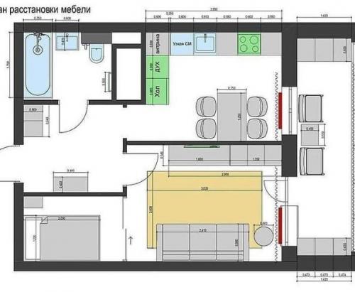 А вот вам еще один проект однокомнатной квартиры. 09