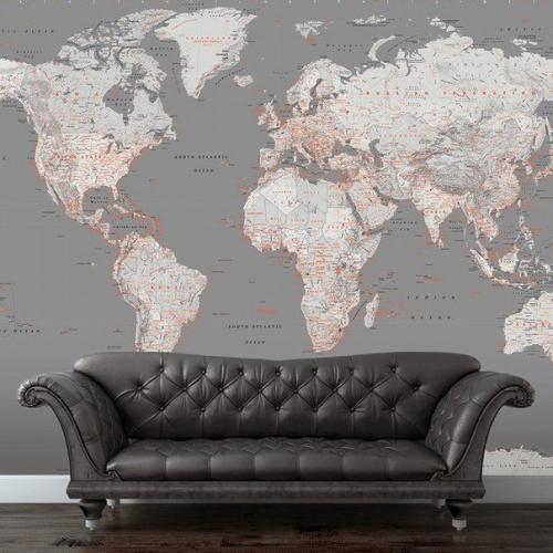 Карта на стене - это традиционное украшение детских комнат. 04