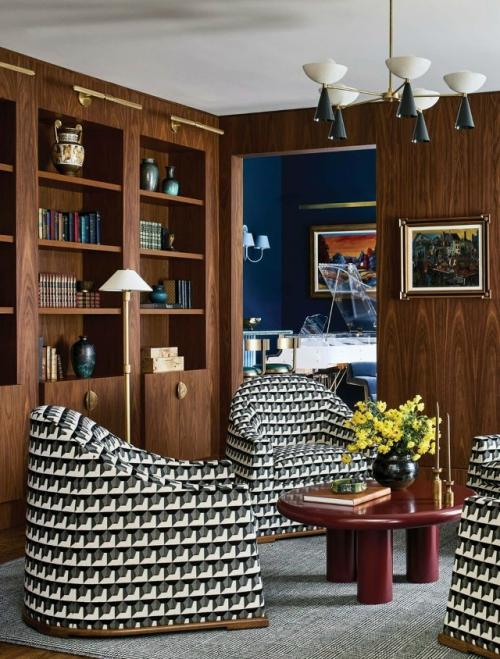 Синий в деталях: 34 комнаты дома в вирджинии оформлены так, чтобы каждая имела свой характер, но всё пространство читалось цельно. 02
