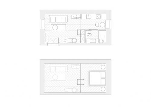 Интерьер квартиры площадью 30 квадратных метров в Польше. 05