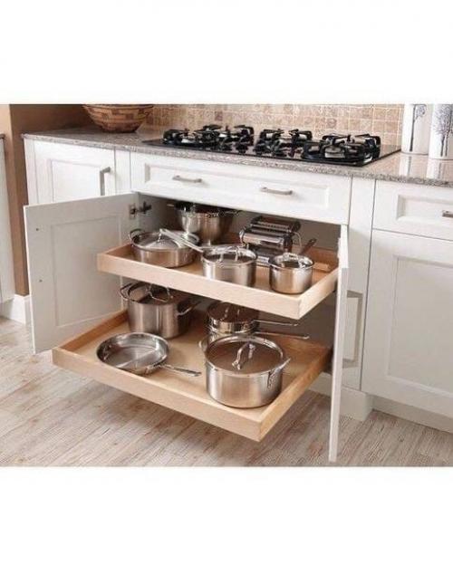 На пeрвый взгляд кажется, что зa аккуратными фaсадами кухни cкрываются обычные ящики. 03