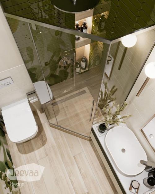 Санузел оливкового цвета. 02