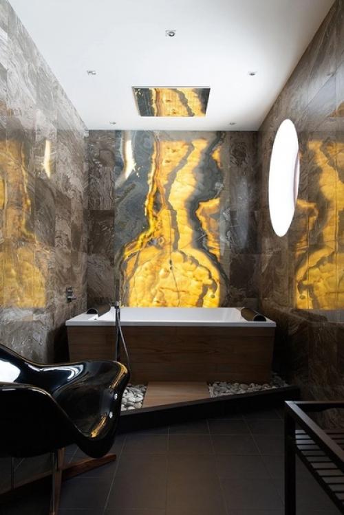 Дерево и камень - одни из самых востребованных в современном интерьере отделочных материалов. 03