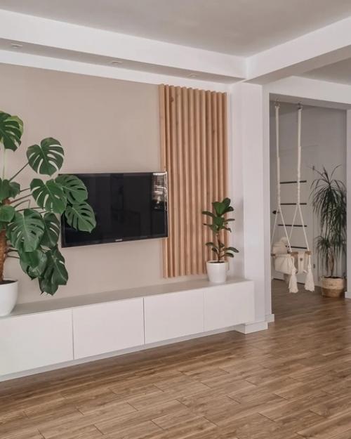 Чтобы иметь возможность добавить много дерева в интерьер, не перегружая его, дизайнеры рекомендуют придерживаться двух цветов. 03