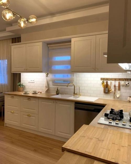 Классическая кухня в скандинавском стиле без огромного количества декора и прочего. 04