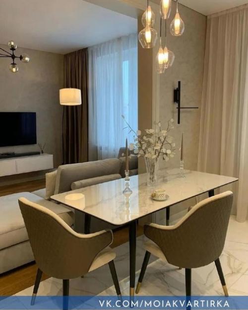 Красивая кухня - гостиная. 04