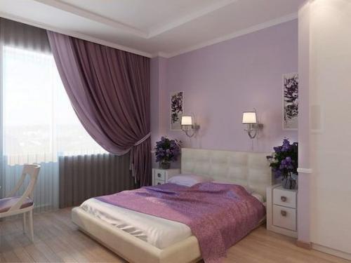 Сиреневая спальня: удачные идеи для нежного и стильного интерьера. 08