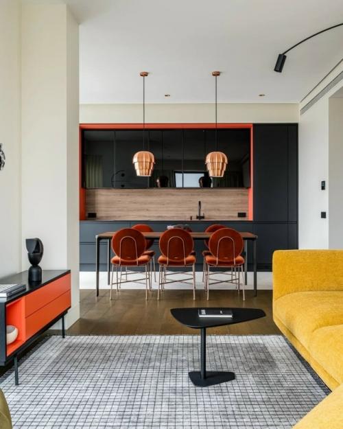 Реализованный интерьер квартиры, площадью 103 кв.  