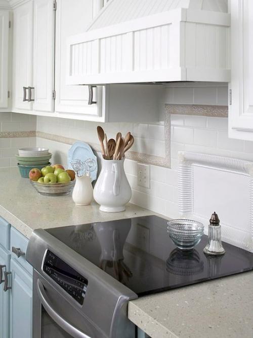 Кухонный фартук.  Фартук, как и многие другие детали в кухонном интерьере, может и должен быть не только функциональным, но и красивым. 04