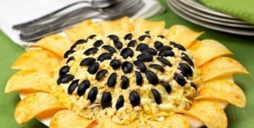 Топ - 10 салатов Цветов к 8 марта. 07