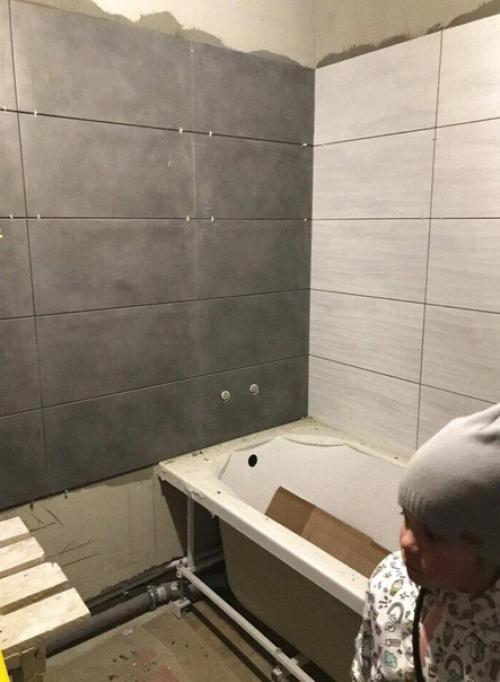 Процесс ремонта ванной комнаты. 01