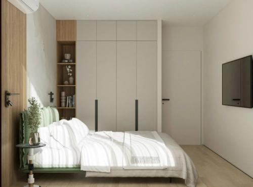 Проект 1-комнатной квартиры 40 м 2. кухня - гостиная + спальня. 08