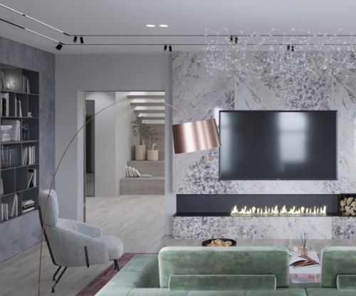 Интерьер гостинной комнаты. 03