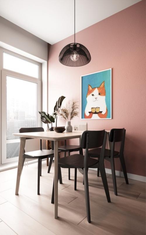 При разработке дизайна в этой квартире был основной запрос - сделать бюджетный ремонт. 02