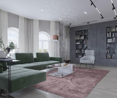 Интерьер гостинной комнаты. 02