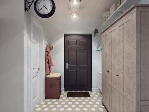 Проект дизайна трехкомнатной квартиры 66 кв. 01