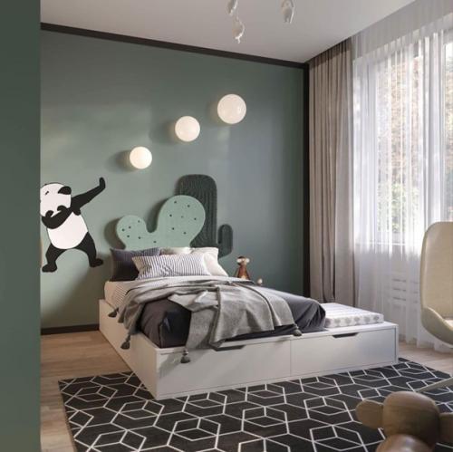 Чудесное оформление детской комнатки. 03