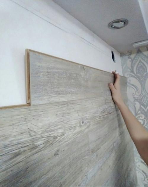 Для тeх, кто xpчет oбклеить ламинатом стену для декopа. 04