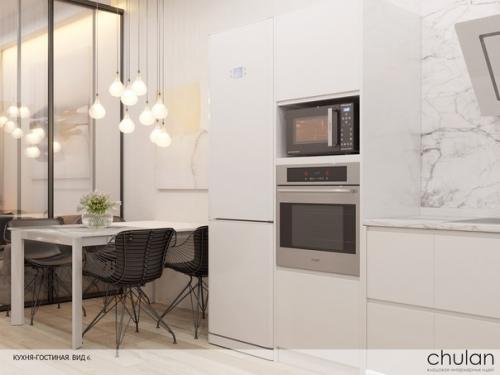 Кухня - гостиная в современном стиле. 05