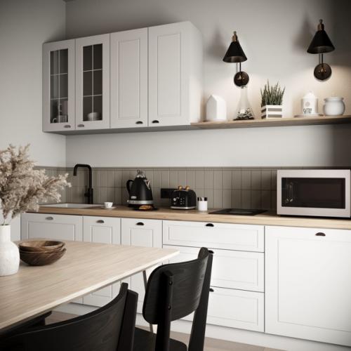 При разработке дизайна в этой квартире был основной запрос - сделать бюджетный ремонт. 08