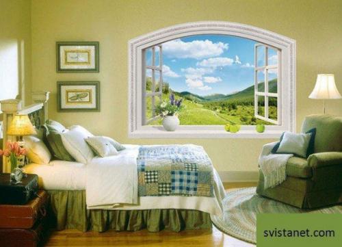 Фальш - окна в интерьере квартир и домов. 01