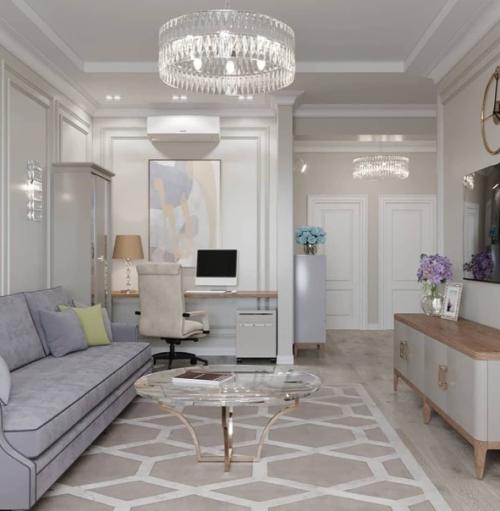 Проект 2 хкомнатной квартиры в стиле современная классика. 05