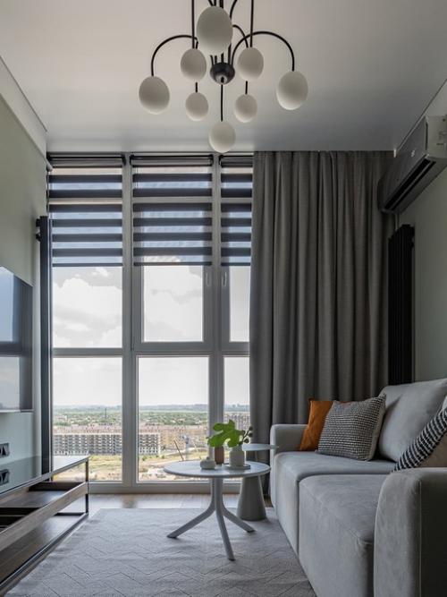 Интерьер 1-комнатной квартиры 34 м 2 в ЖК самолет в Краснодаре. 01