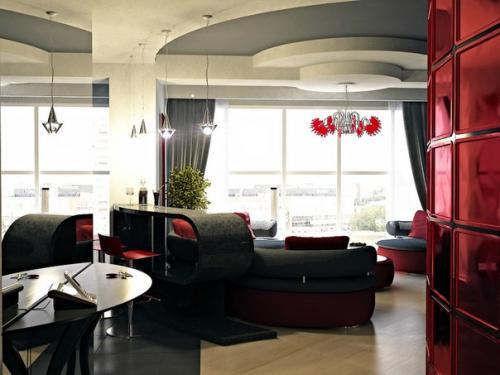 Дизайн квартиры 45 м 2 в стиле гламурного шика. 03