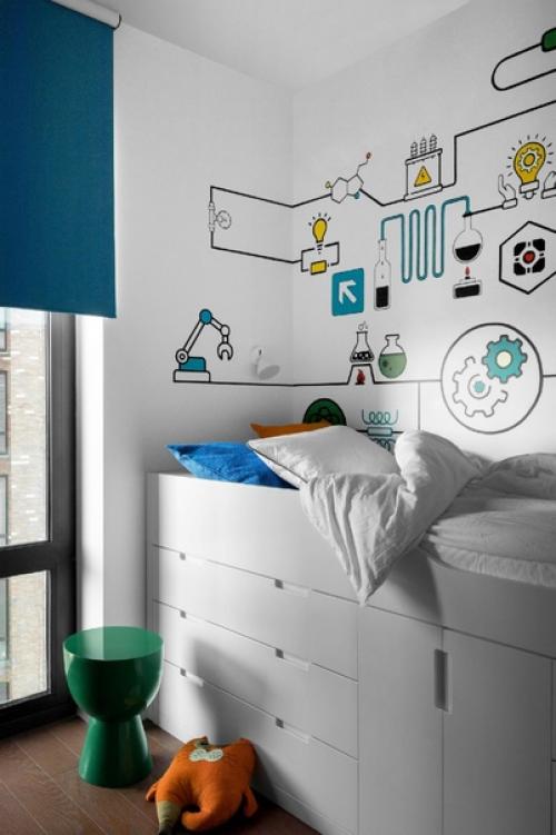 Лаконичная квартира 80 м для отца и сына в Москве. 03